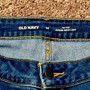 MID-RISE KICKER BOOT-CUT old navy